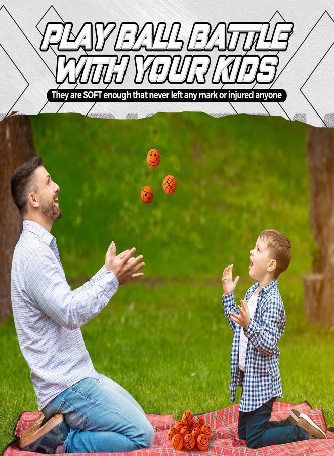 Arrowbash 12 Pcs Face Stress Balls Sport Squeeze Balls Mini Stress Relief Balls Smile Foam Balls for School Office Carnival Reward Birthday Party Favors(Basketball) - Image 4